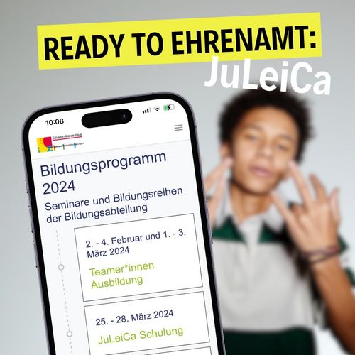 "Ready to Ehrenamt: JugendLeiter*innenCard 🪪" macht euch ready für die Selbstständige Arbeit mit Gruppen. Ihr...